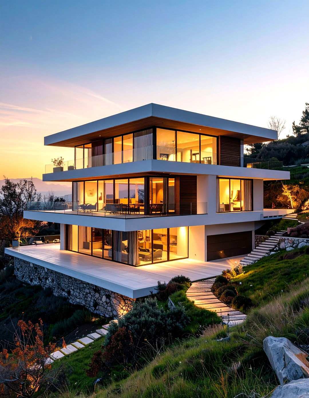 Multi Level Stepped Design - 24 Scandinavian House Exterior Ideas