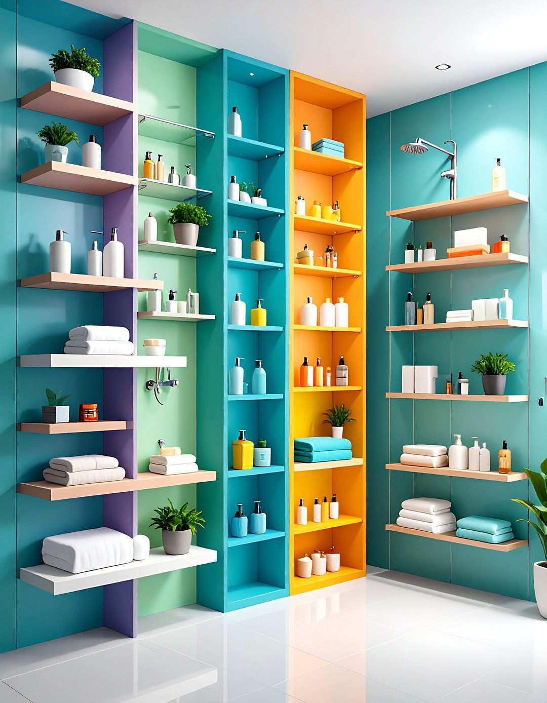 Multi Level Storage Solutions - 24 Small Shower Ideas