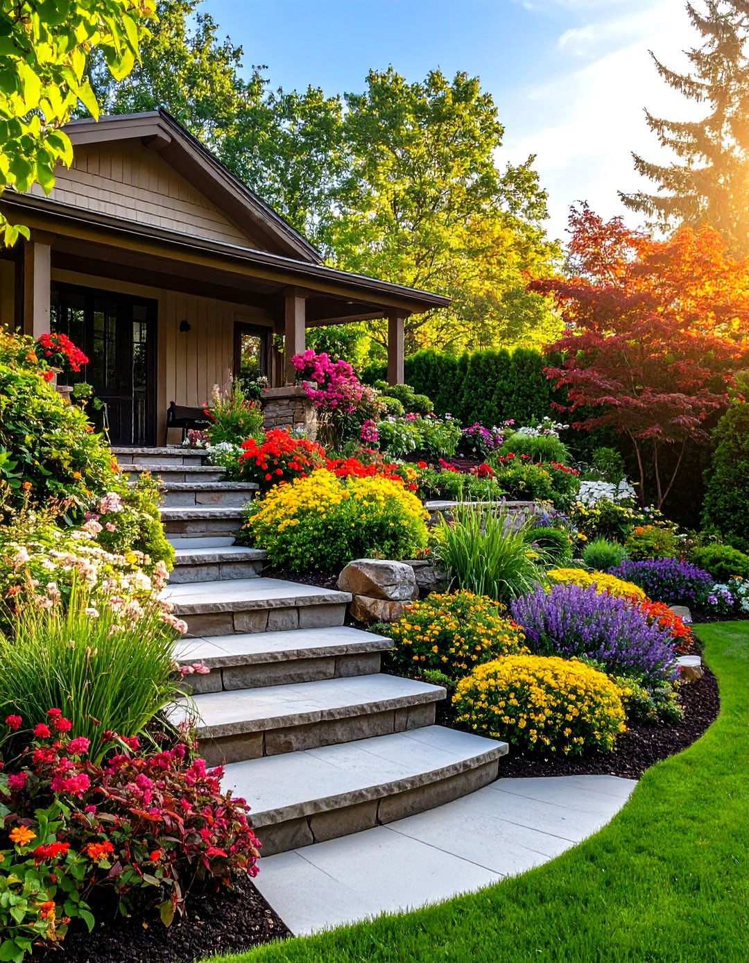 Multi Level Terraced Plant Privacy Gardens - 24 Outdoor Privacy Screen Ideas