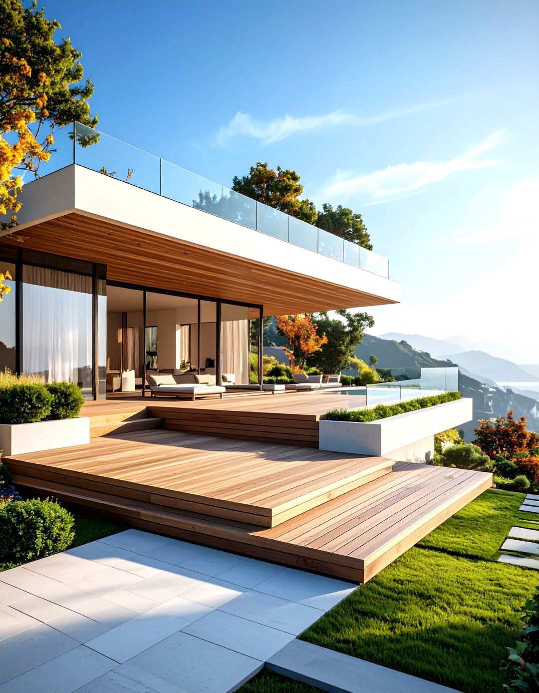 Multi level Terracing Solutions - 24 Mid-century Modern Patio Ideas
