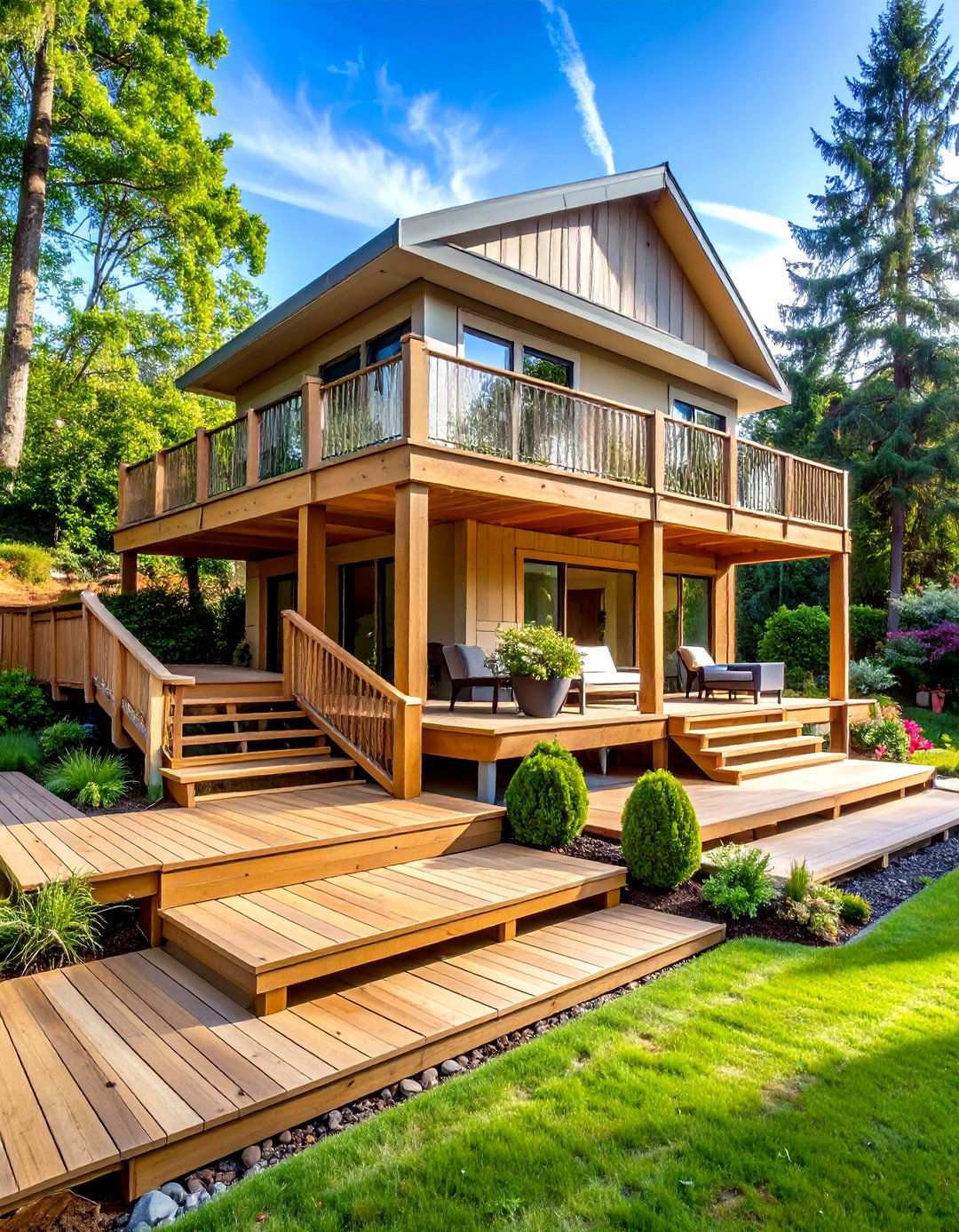Multi Level Tiered Deck System - 24 Small Deck Ideas