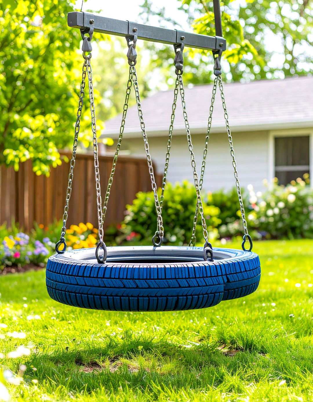 Multi Point Suspension Tire Swing - 24 Tire Swing Ideas