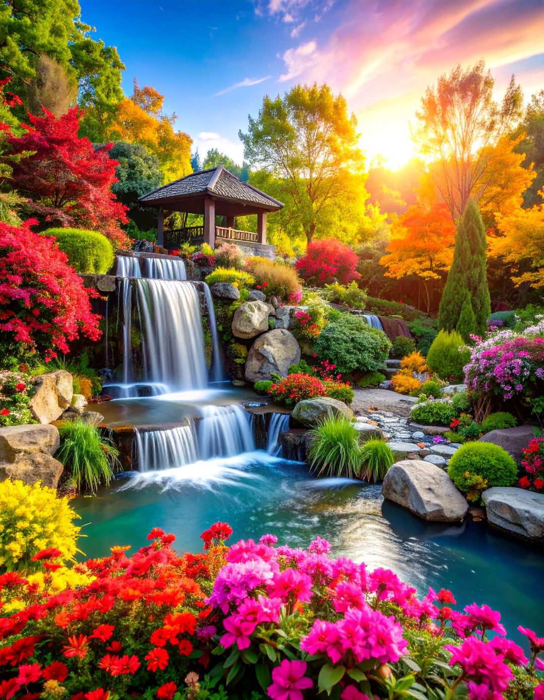 Multiple Drop Point System - 24 Pondless Waterfall Ideas