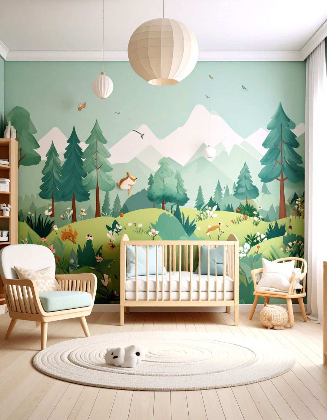 Mural Artwork Feature - 24 Nursery Accent Wall Ideas