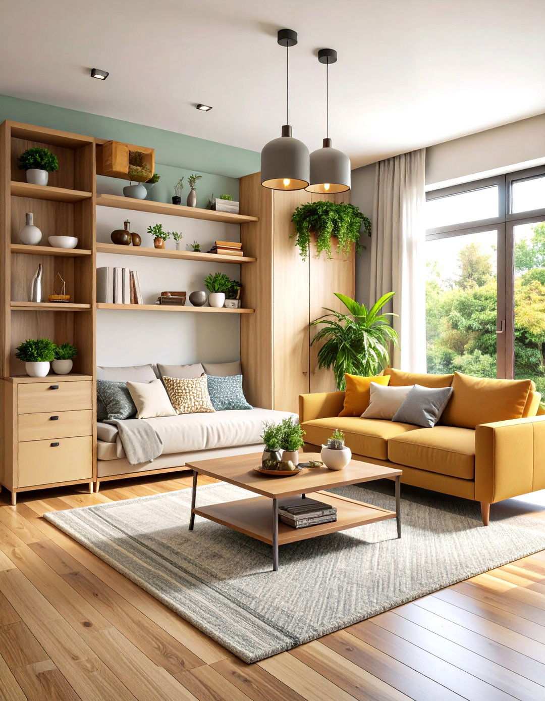 Murphy Bed Wall Storage Units - 24 Tiny House Storage Ideas