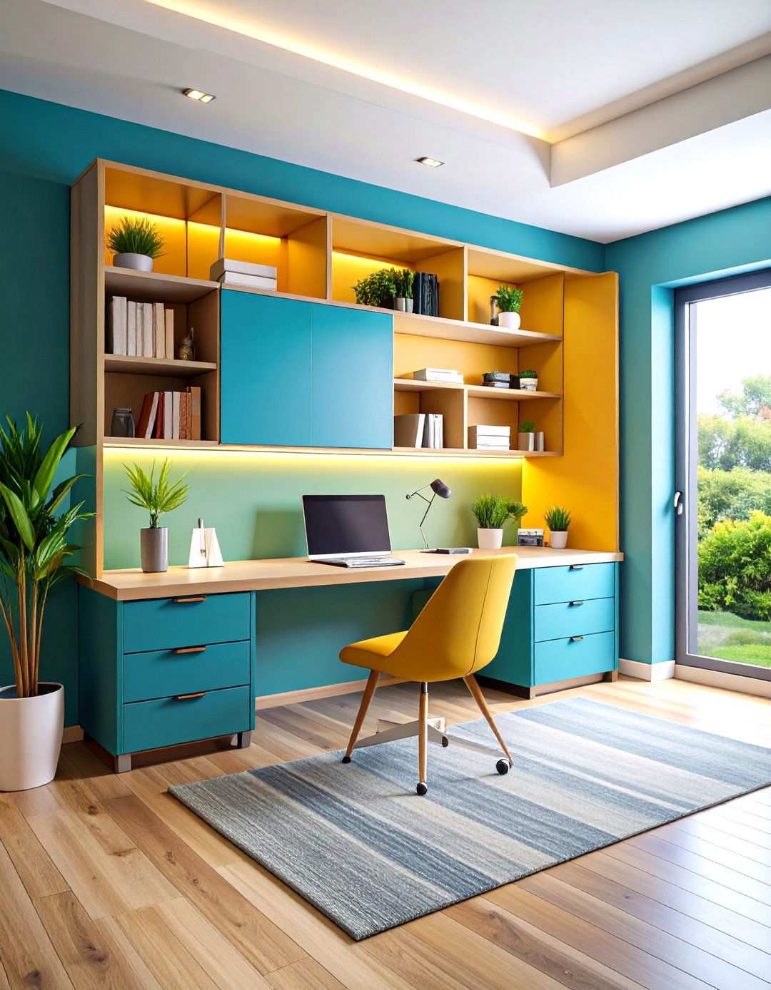 Murphy Desk Home Office with Hidden Storage Solutions - 24 Small Home Office Ideas