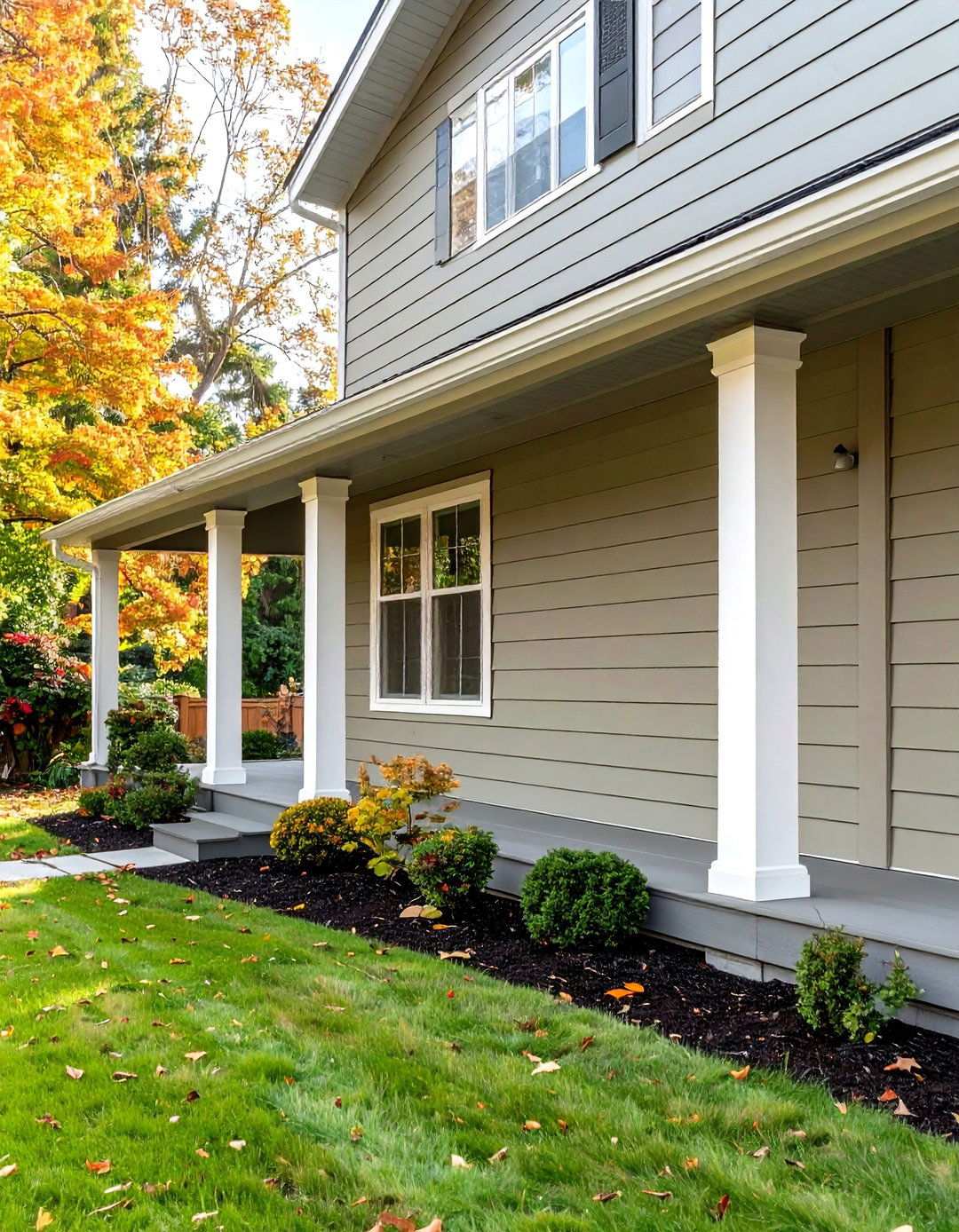 Mushroom Taupe Siding - 24 Porch Paint Colors