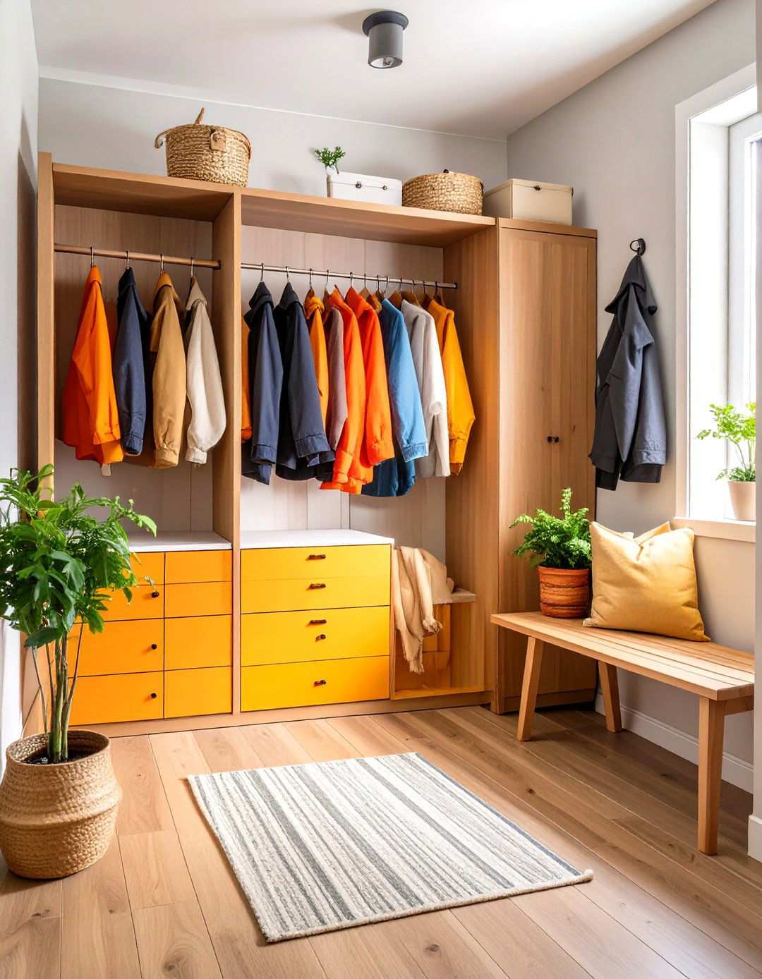 Narrow Hallway Mudroom Adaptations - 24 Small Mudroom Ideas