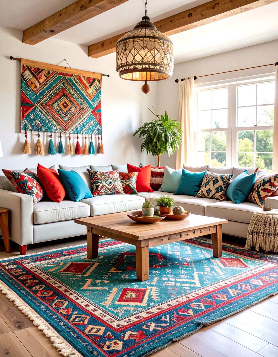 Native American Textile Patterns - 24 Western Living Room Ideas