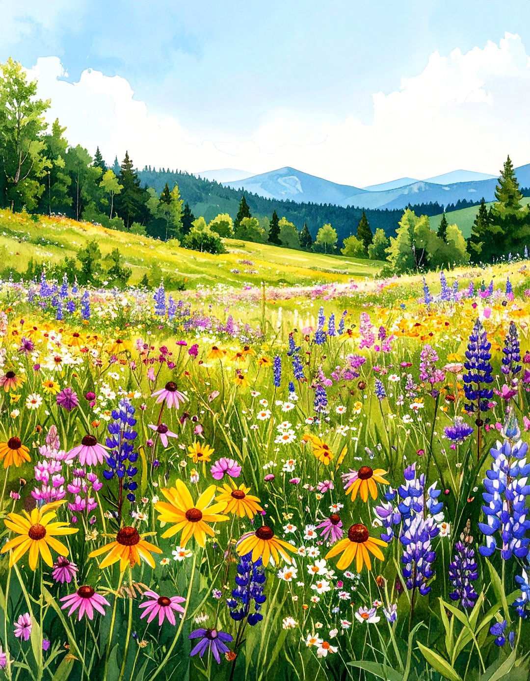 Native Wildflower Meadow - 24 Xeriscape Ideas