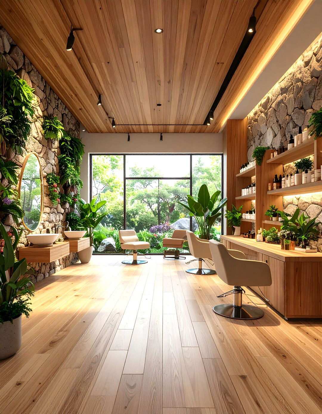 Natural Biophilic Design Elements - 24 Salon Interior Design Ideas