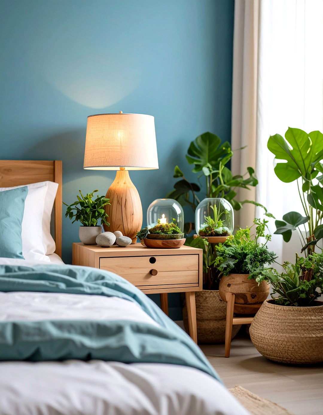 Natural Biophilic Sanctuary - 24 Nightstand Decor Ideas
