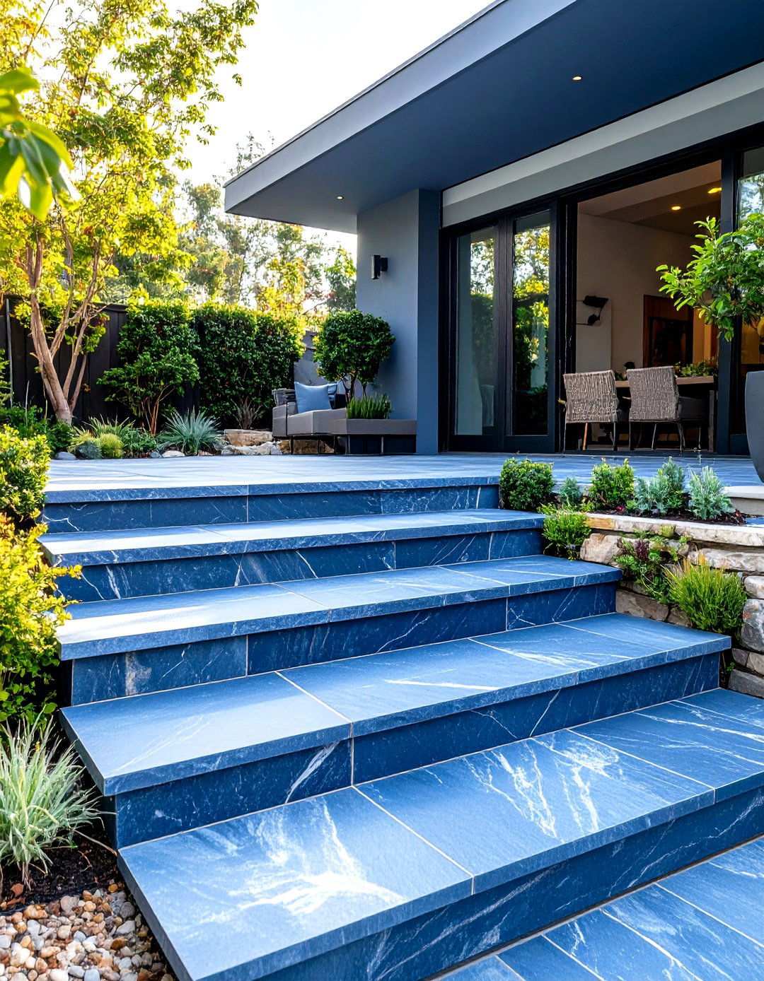 Natural Bluestone Patio Steps - 24 Patio Steps Ideas