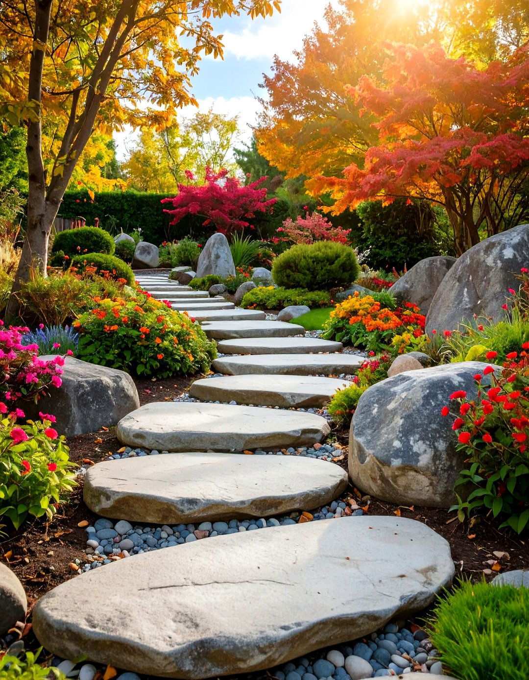 Natural Boulder Pathways - 24 Natural Walkway Ideas