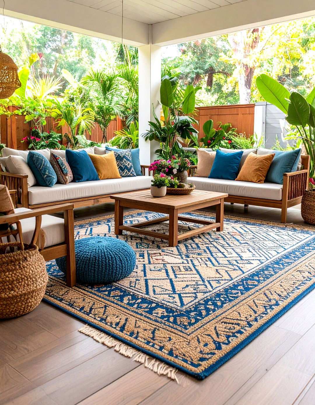 Natural Fiber Rug Foundations - 24 Rustic Front Porch Ideas