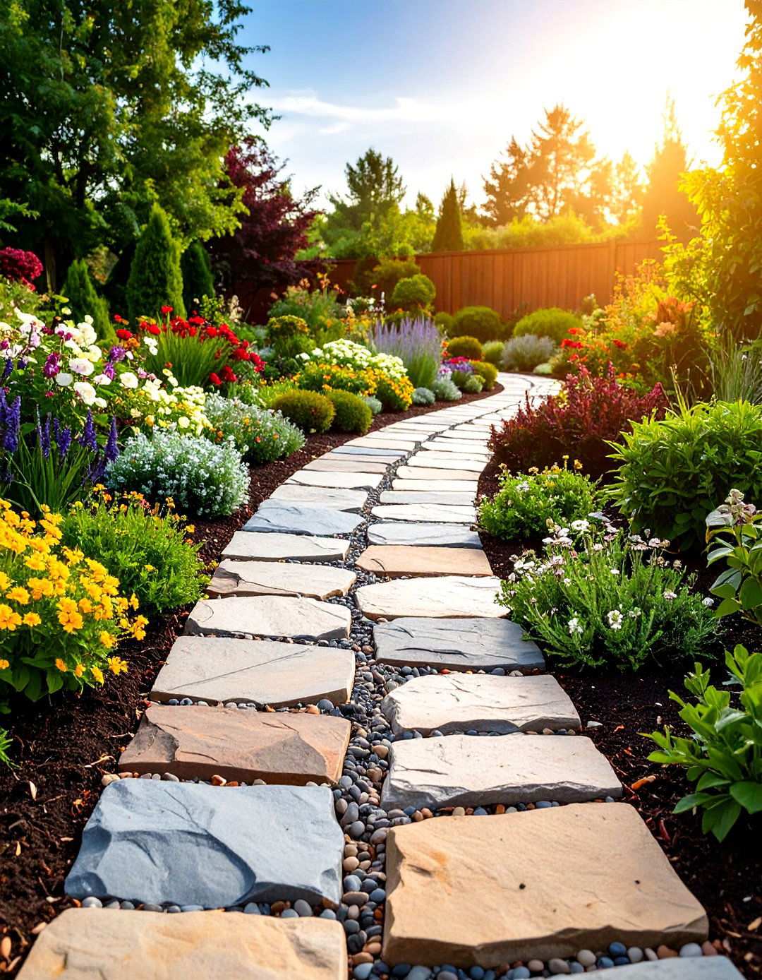 Natural Flagstone Garden Pathways - 24 Stone Walkway Ideas