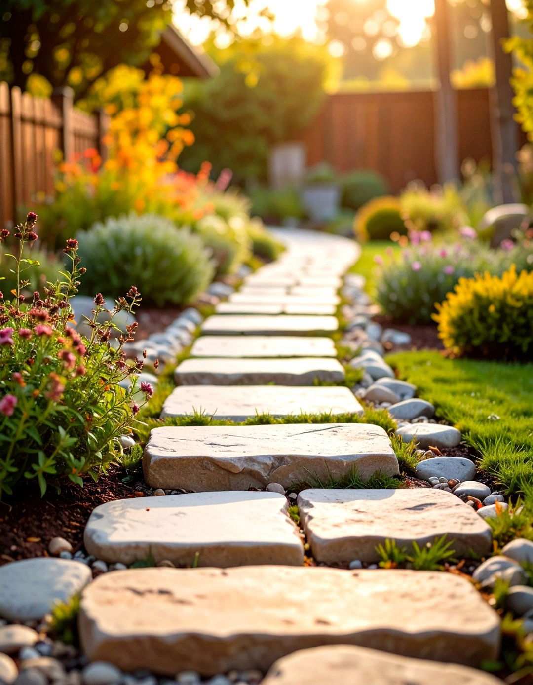 Natural Flagstone Pathway Design - 24 Stepping Stone Walkway Ideas