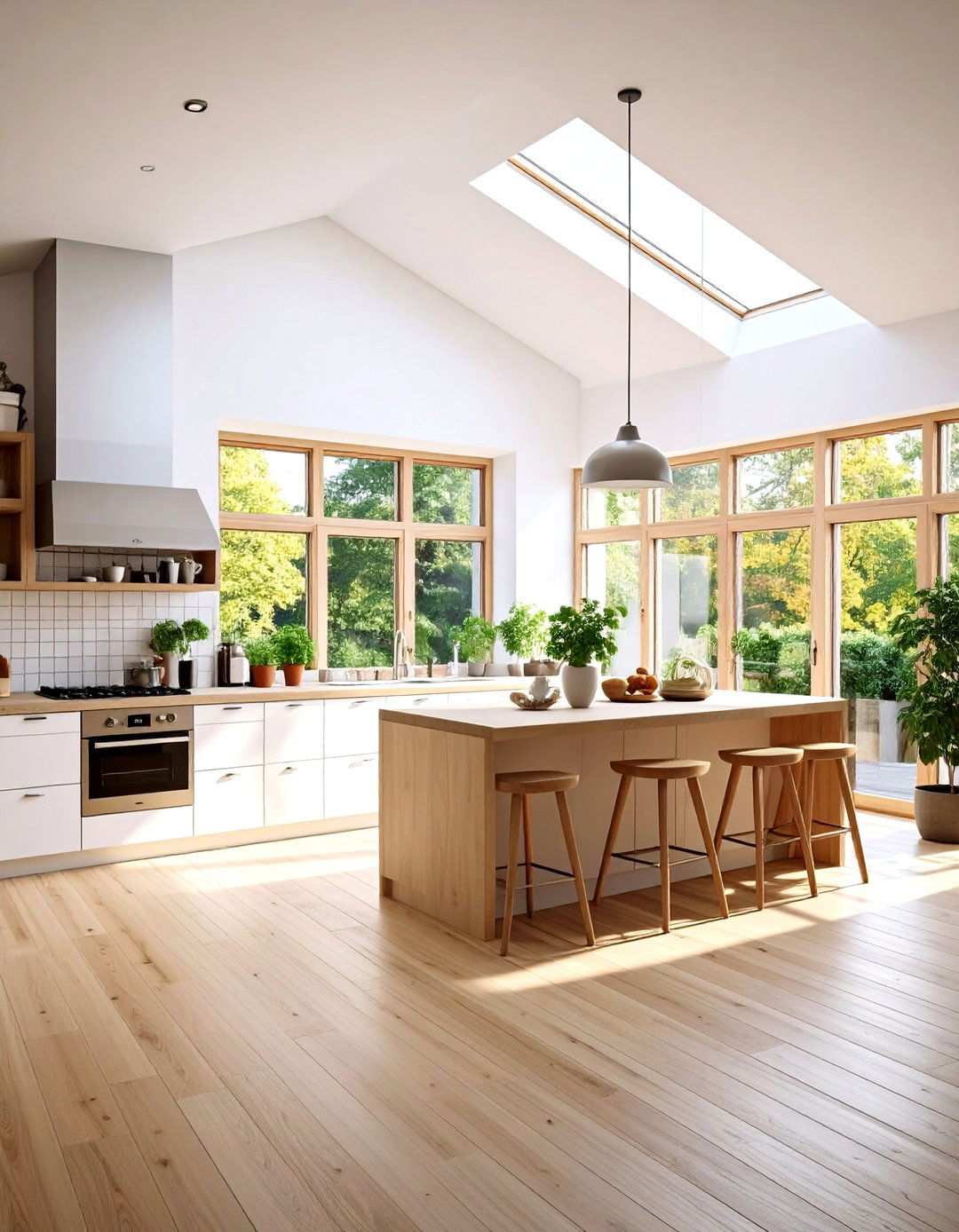 Natural Kitchen Light Maximization - 24 Scandinavian Kitchen Ideas