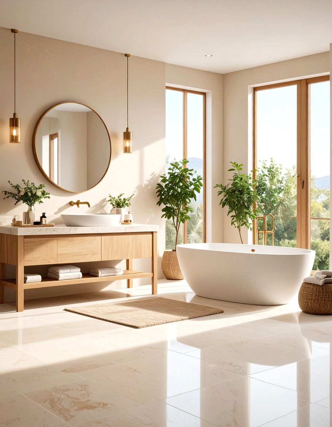 Natural Light Bathroom - 24 Tuscan Bathroom Ideas