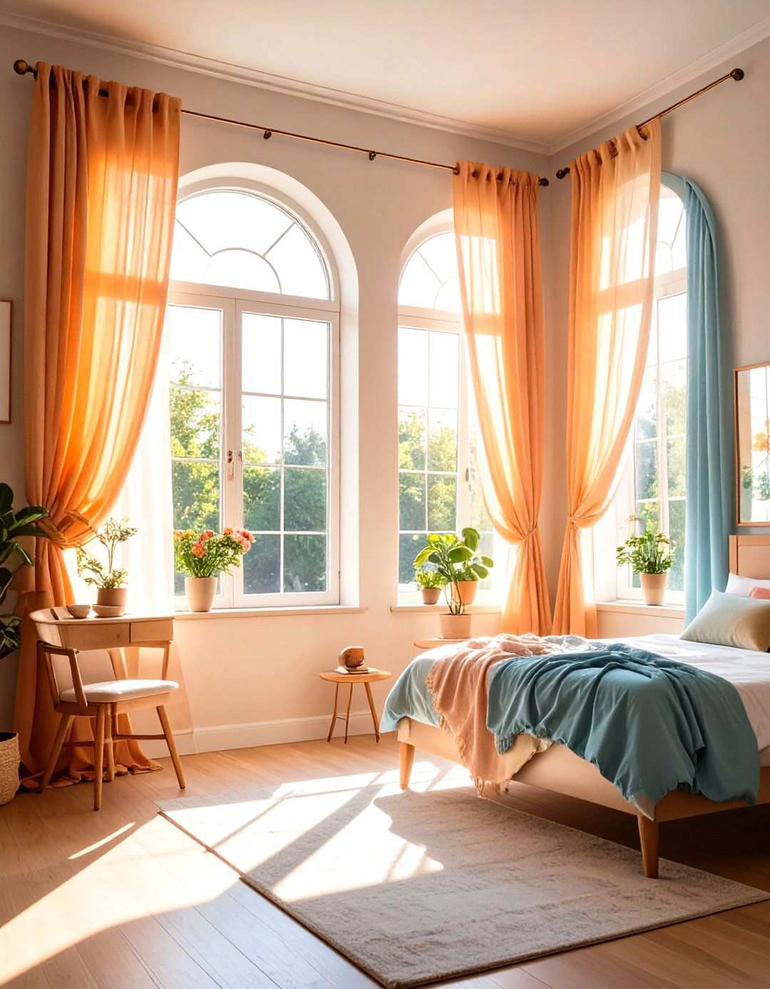 Natural Light Maximization - 24 Minimalist Dorm Room Ideas