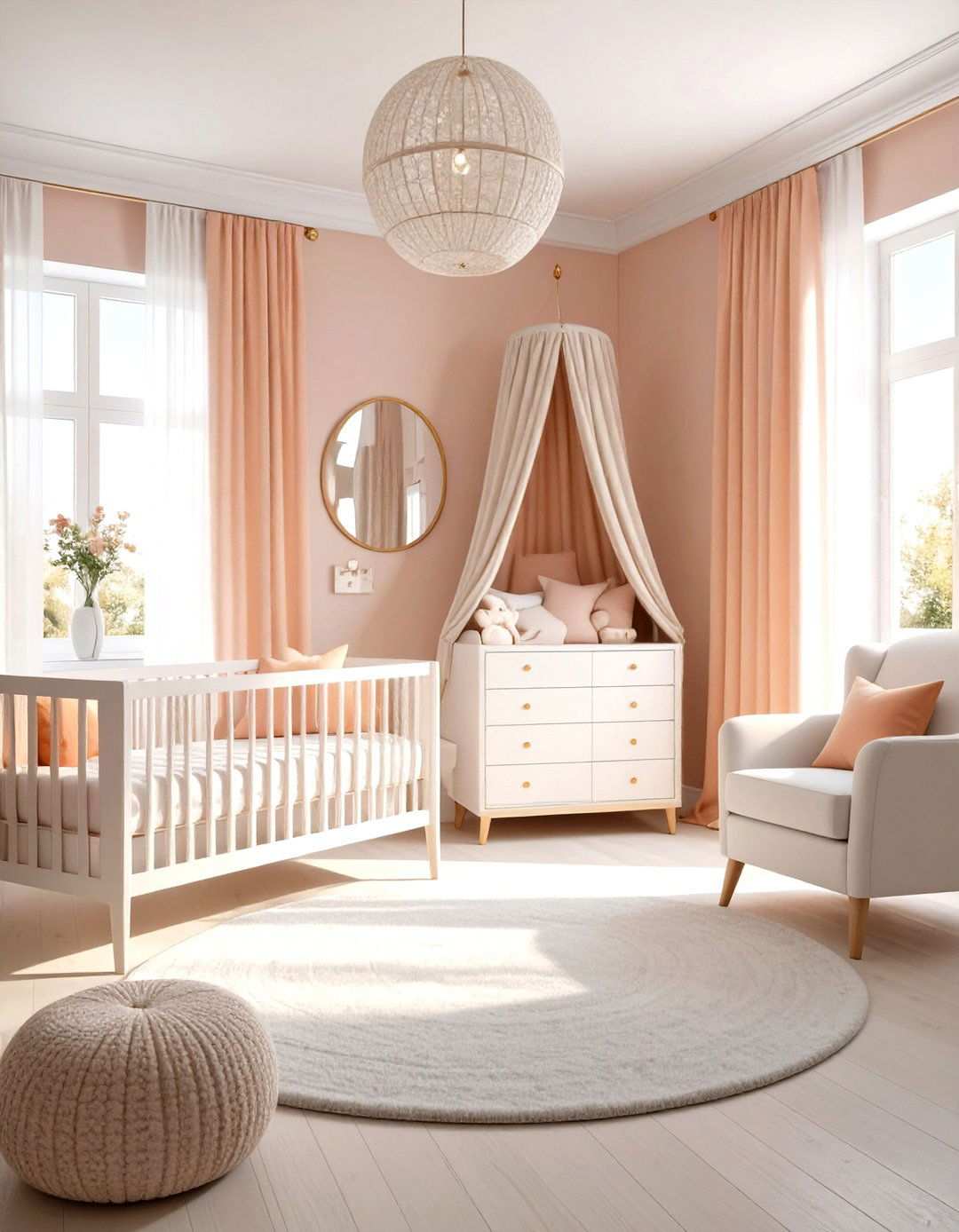 Natural Light Maximization - 24 Small Nursery Ideas