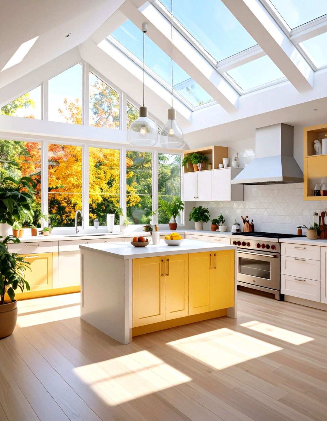 Natural Light Maximizing Kitchen Design - 24 Open Kitchen Living Room Ideas