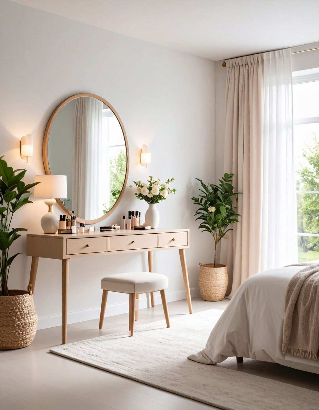 Natural Light Window Placement Vanity - 24 Makeup Vanity Ideas