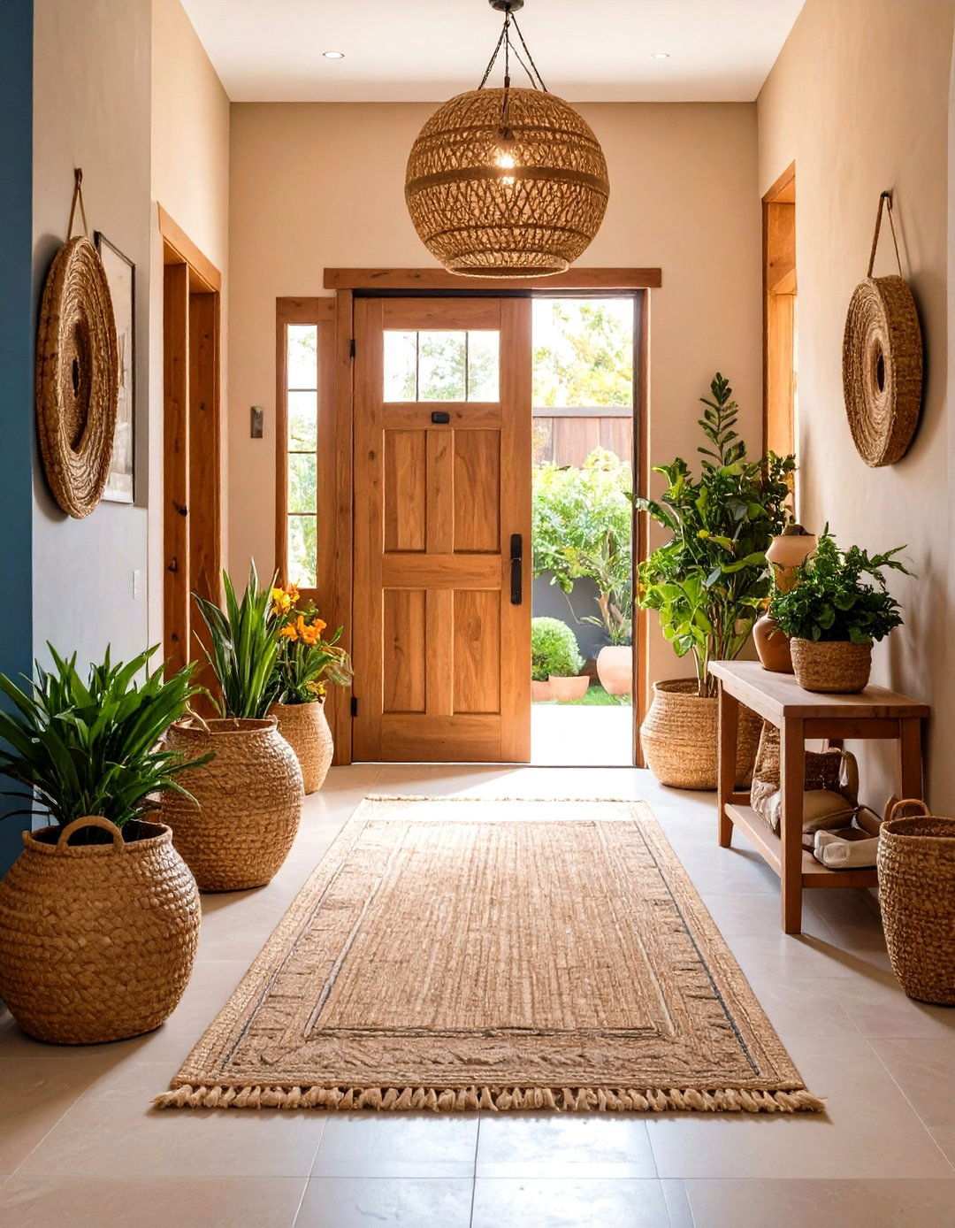 Natural Material Combinations - 24 Modern Entryway Ideas