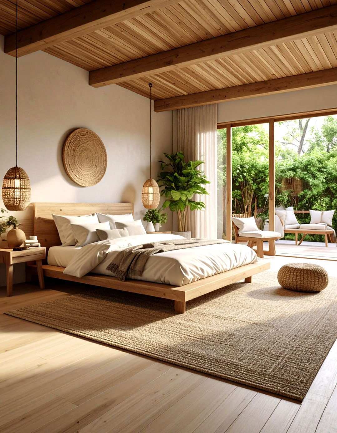Natural Material Sanctuary - 24 Zen Bedroom Ideas