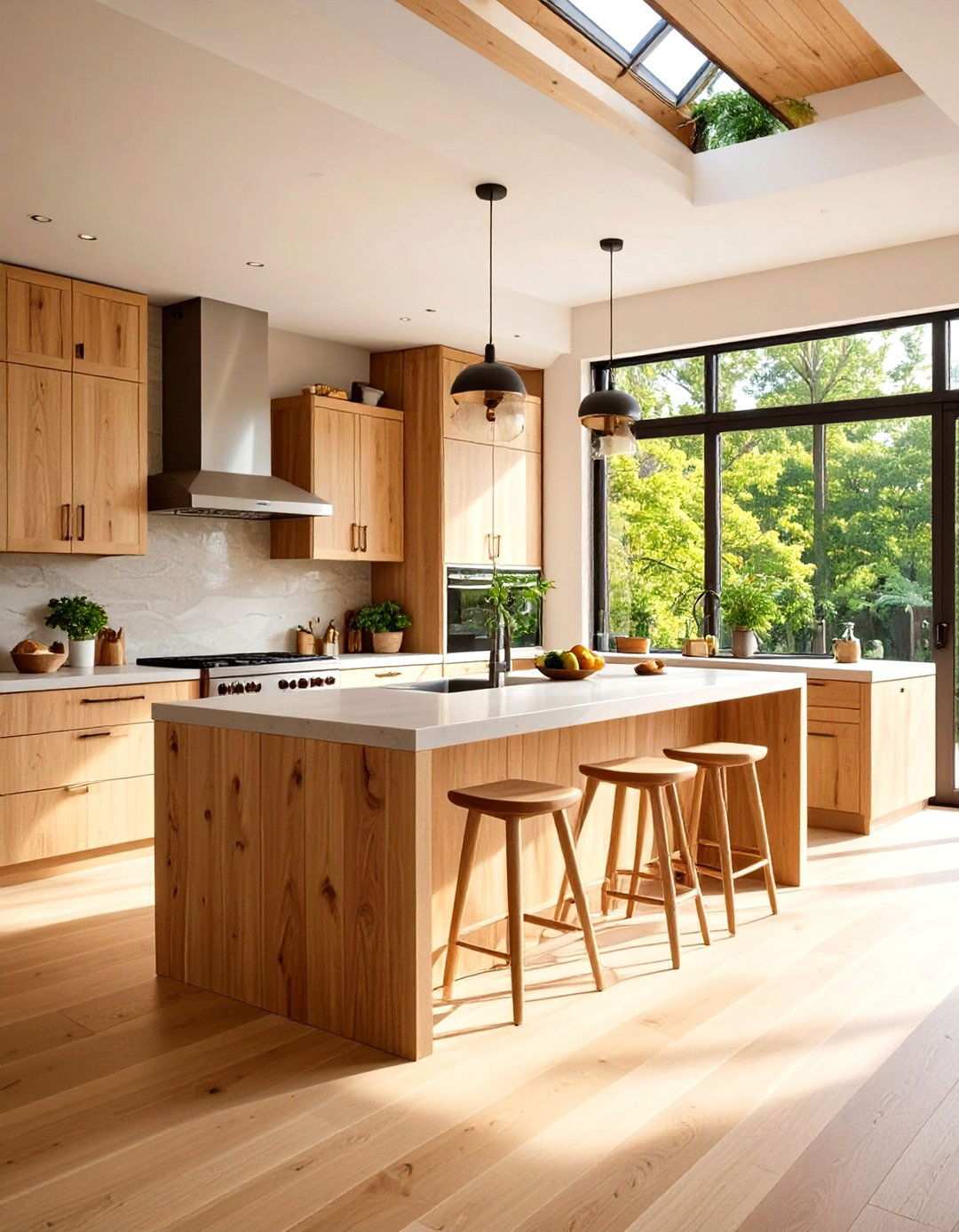 Natural Materials Split Level Kitchen Theme - 24 Split Level Kitchen Design Ideas