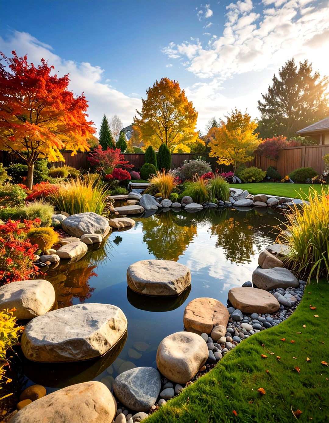 Natural River Rock Edging - 24 Pond Edging Ideas
