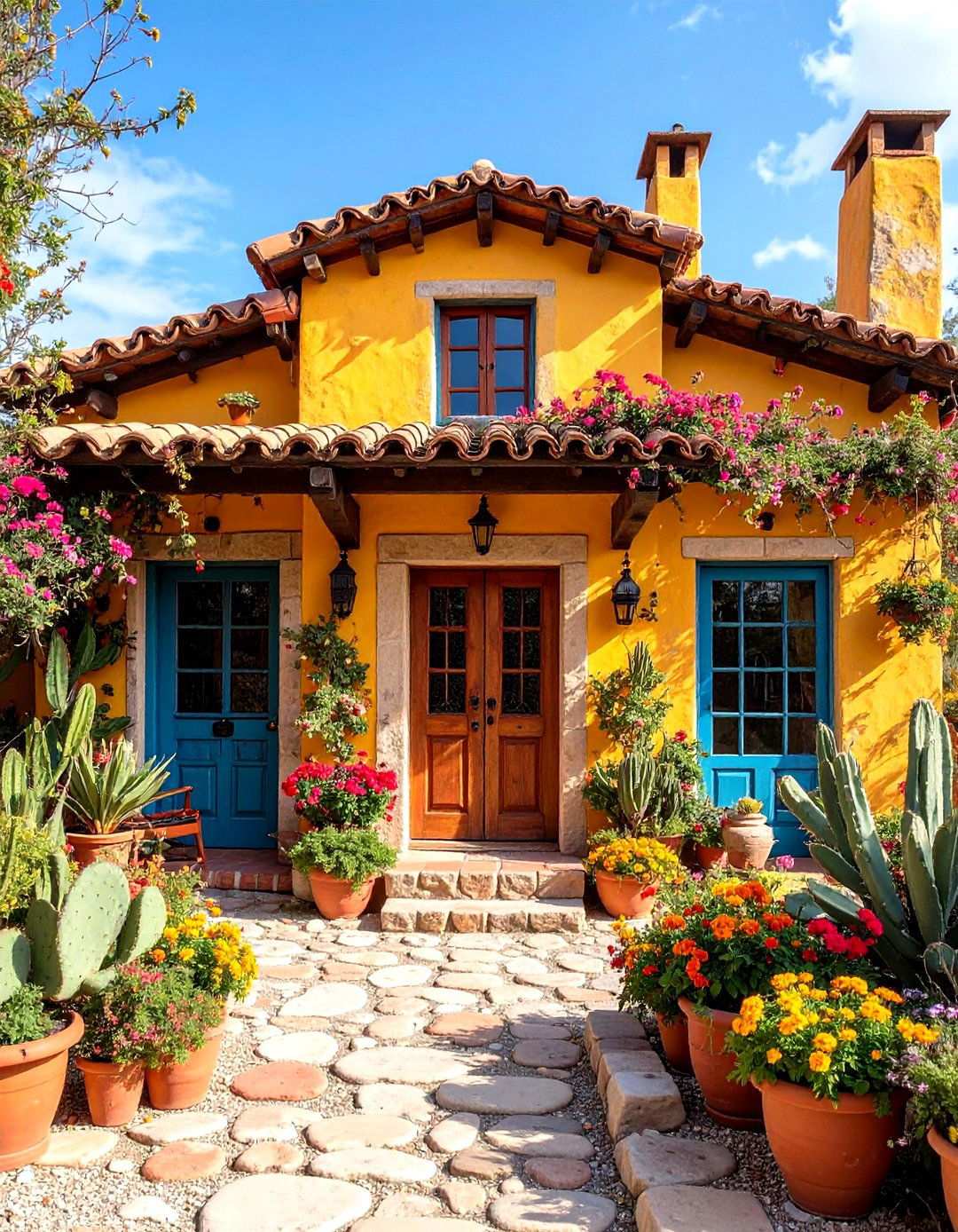 Natural Stone and Materials - 24 Mexican Style House Design Ideas