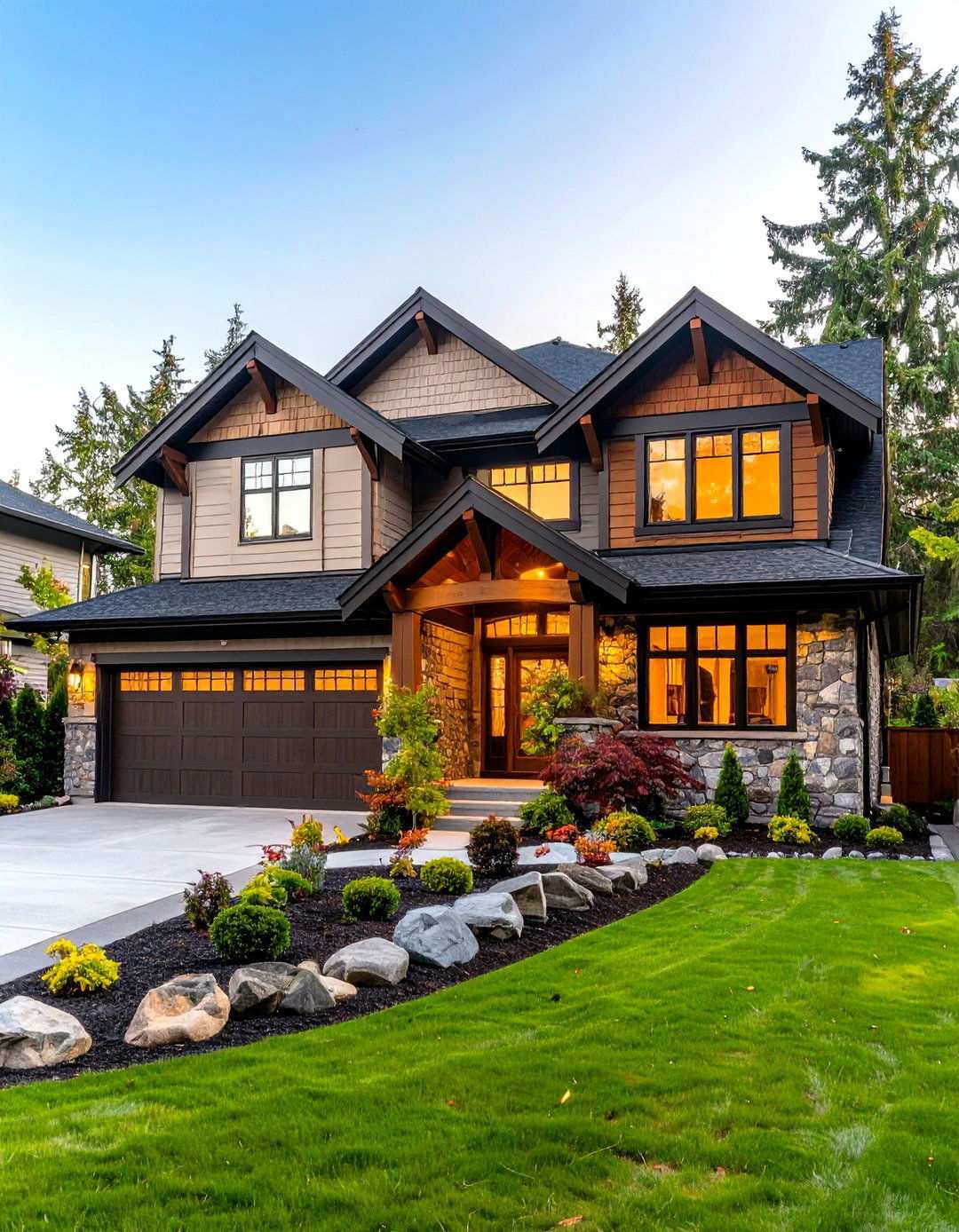 Natural Stone and Siding Combinations - 24 Modern Siding Ideas for a Contemporary Home