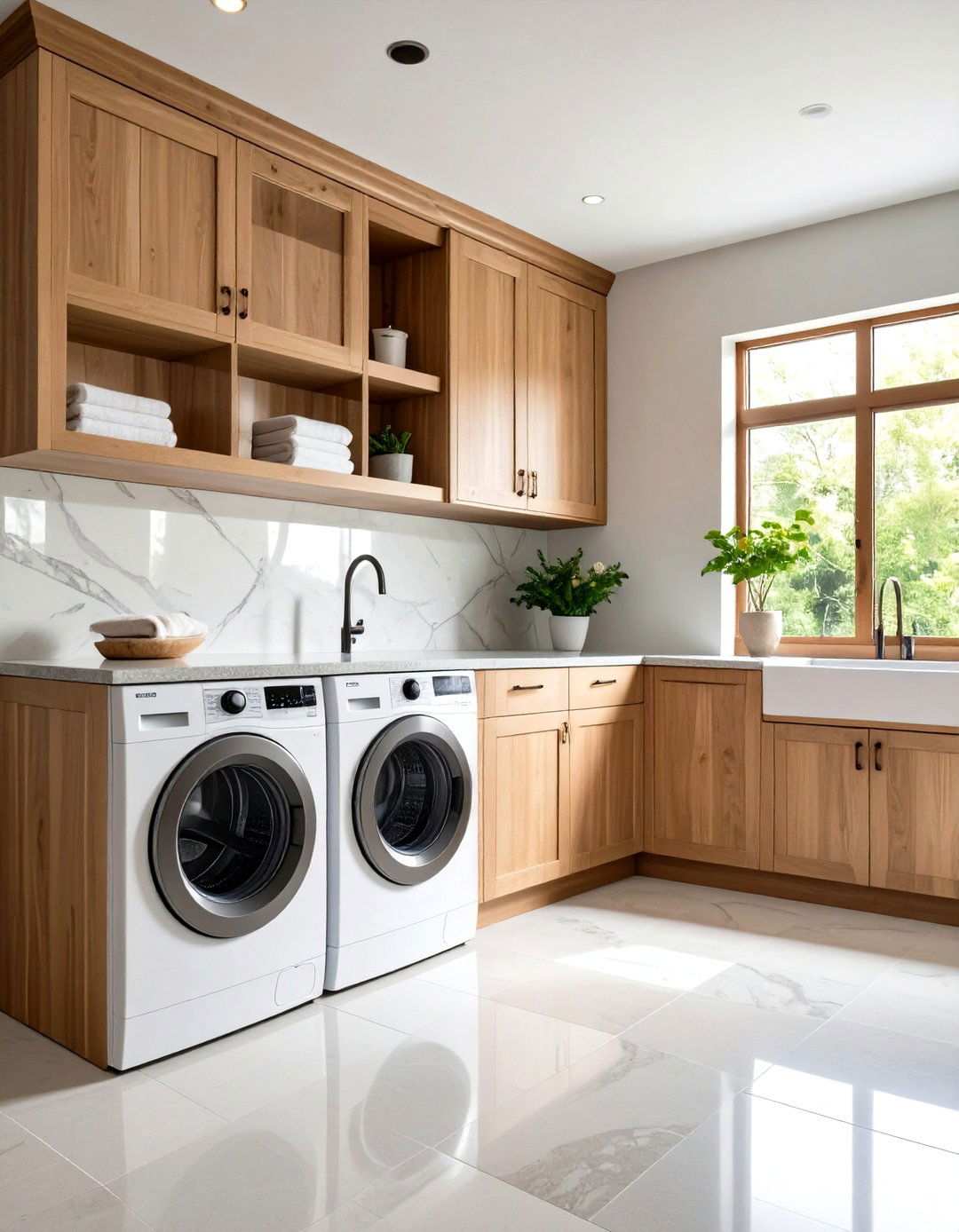 Natural Stone Countertop Laundry Room - 24 Rustic Laundry Room Ideas