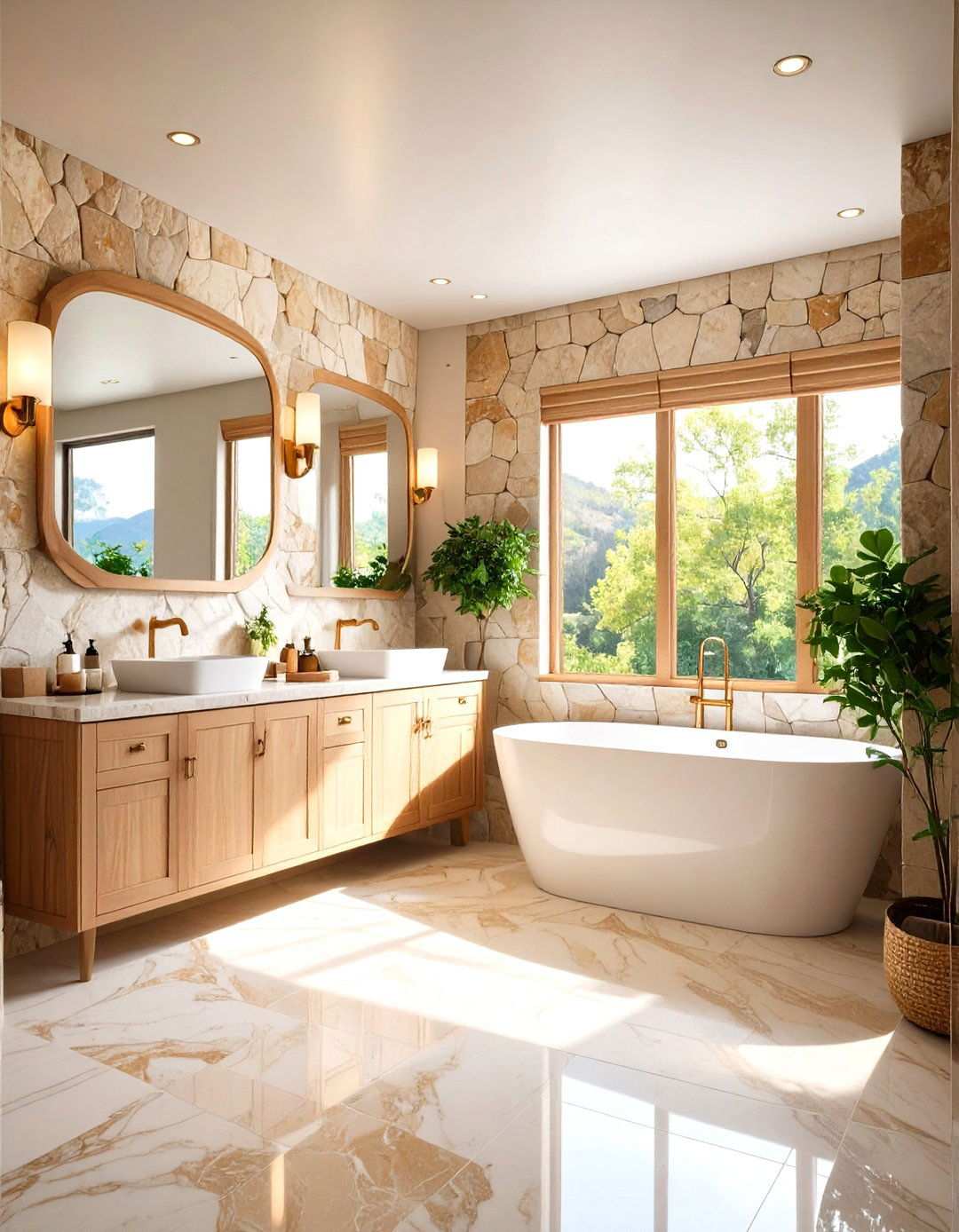 Natural Stone Luxury Elements - 24 Small Rv Bathroom Ideas