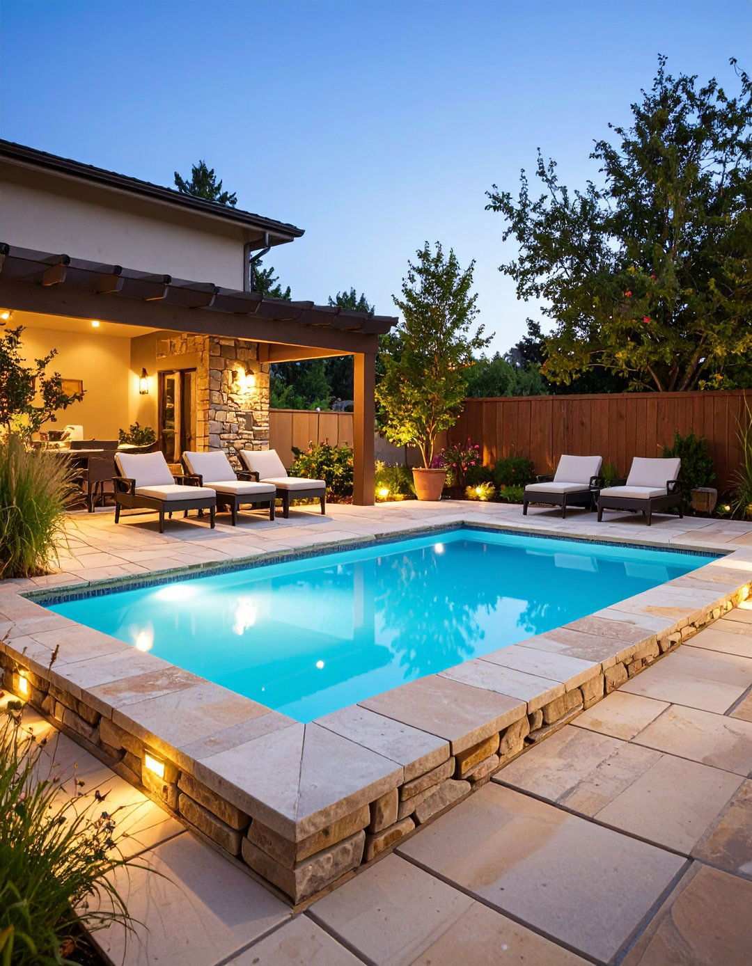 Natural Stone Plunge Pool Oasis - 24 Plunge Pool Ideas