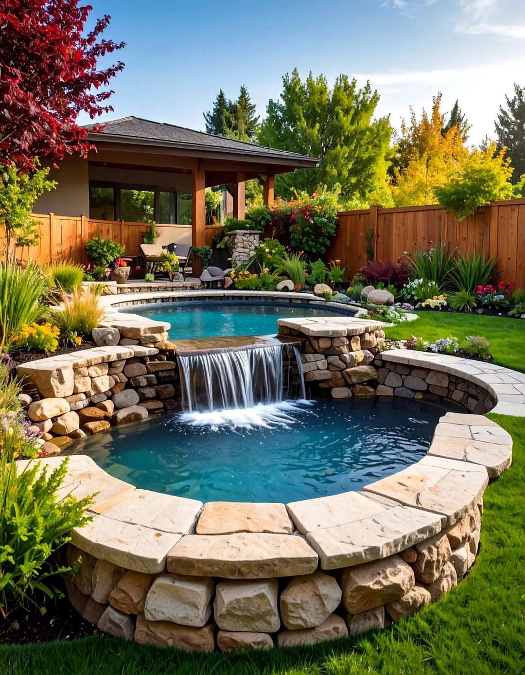 Natural Stone Plunge Pool Oasis - 24 Small Inground Pool Ideas
