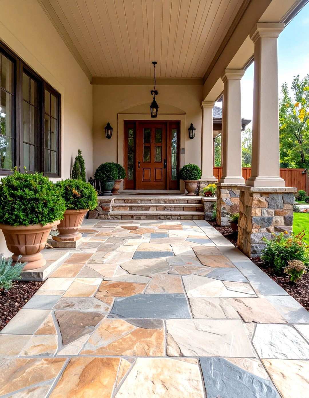 Natural Stone Porch Flooring - 24 Porch Flooring Options