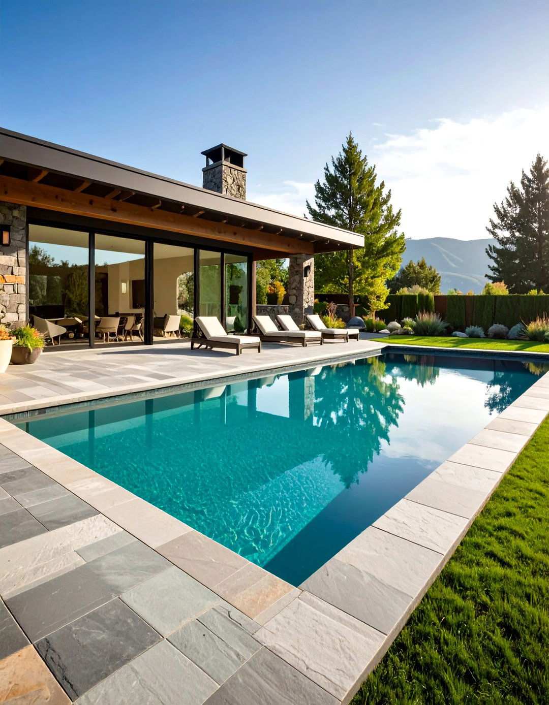 Natural Stone Slate Textures - 24 Pool Tile Ideas