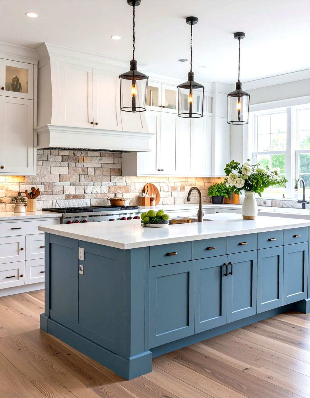 Natural Stone Stacked Ledge Design - 24 Modern Kitchen Backsplash Ideas