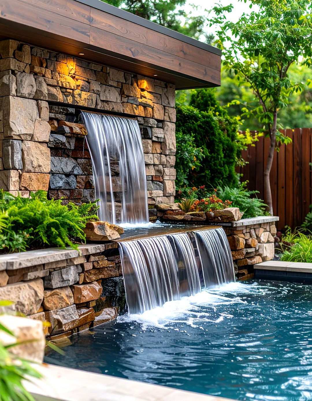 Natural Stone Water Feature Walls - 24 Stone Wall Ideas
