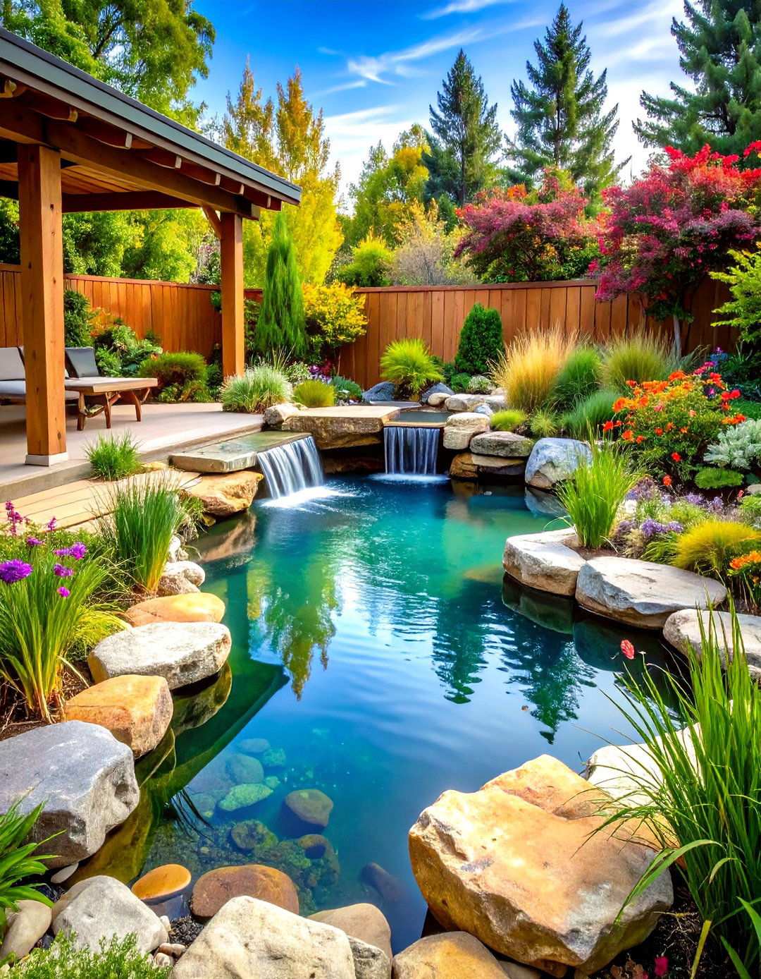 Natural Swimming Pond Ecosystem - 24 Large Backyard Ideas