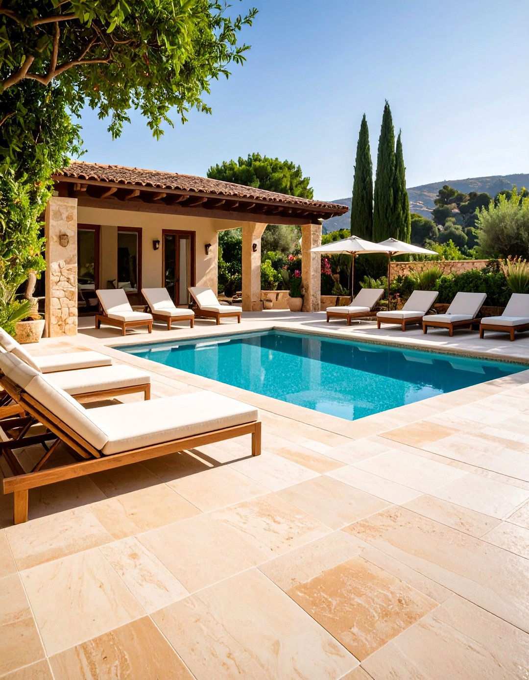 Natural Travertine Stone - 24 patio tile ideas