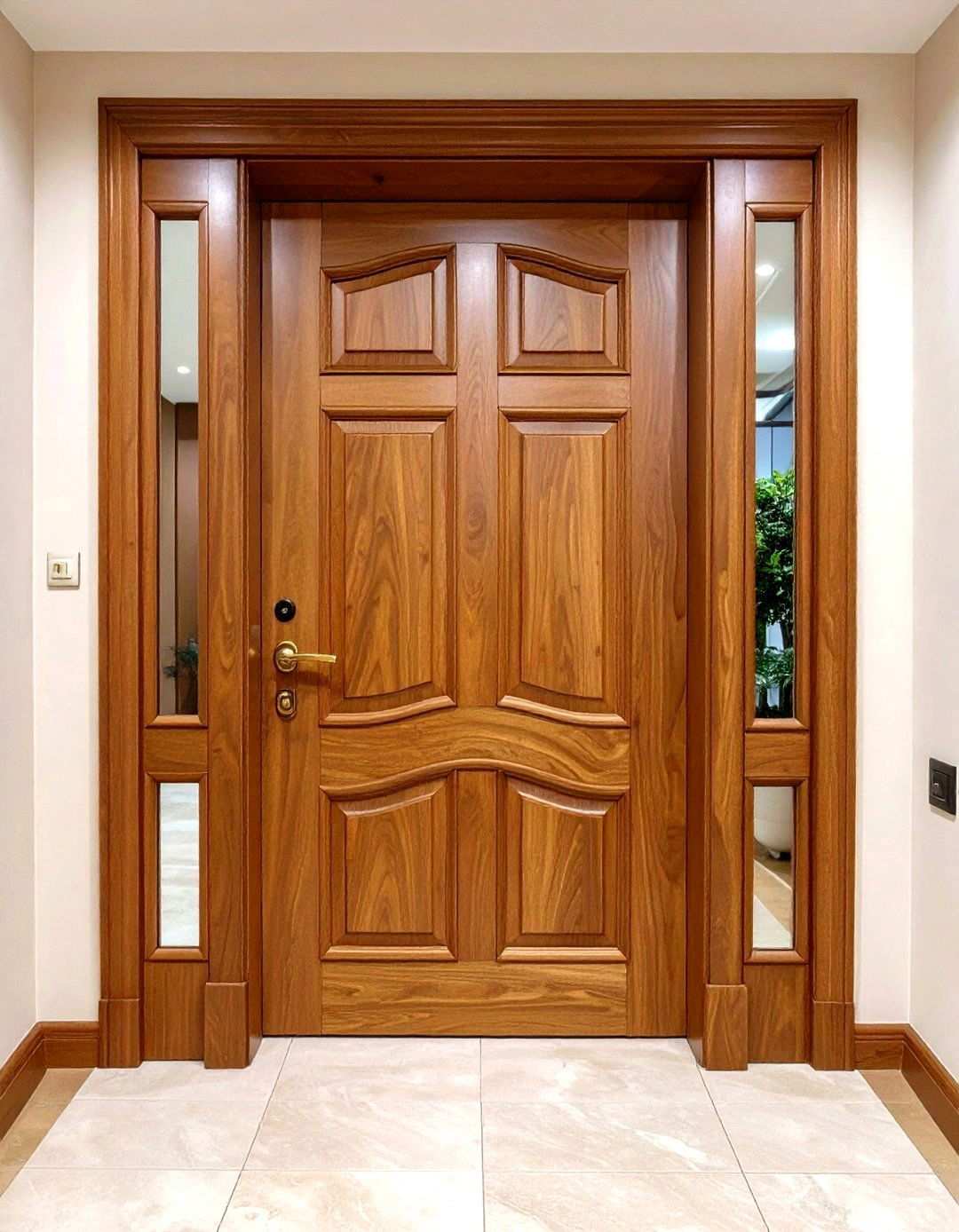 Natural Wood Stain Warmth - 24 Interior Door Color Ideas