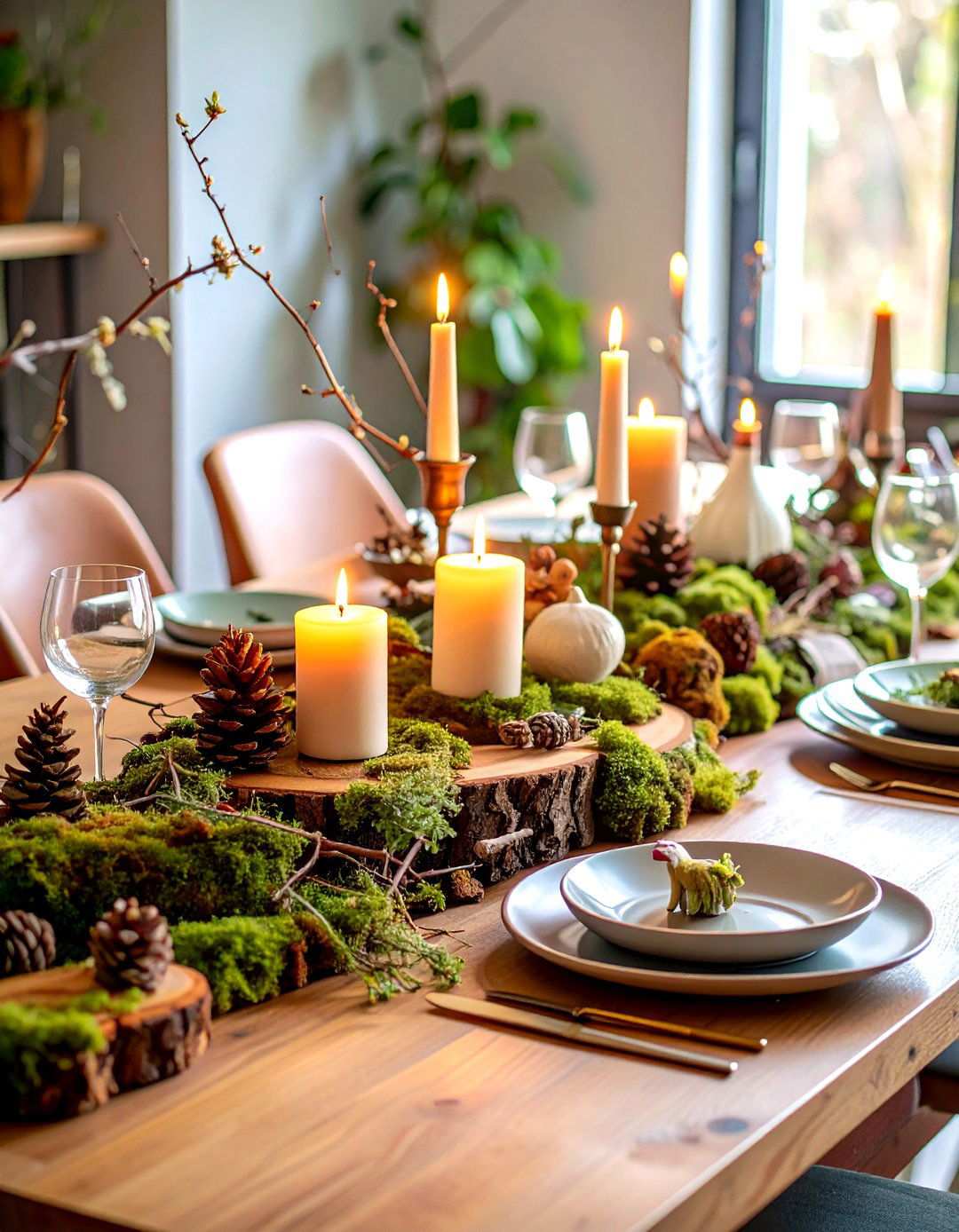 Natural Woodland Theme - 24 Thanksgiving Decoration Ideas