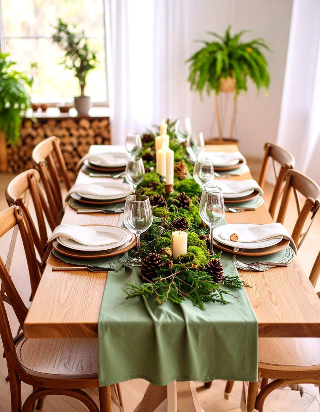 Natural Woodland Theme - 24 thanksgiving table decor ideas