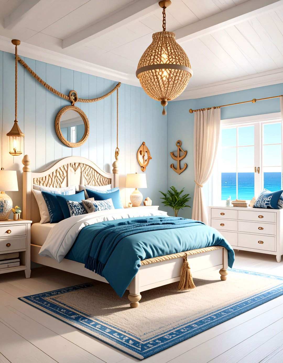 Nautical Rope and Anchor - 24 Underwater Mermaid Bedroom Ideas
