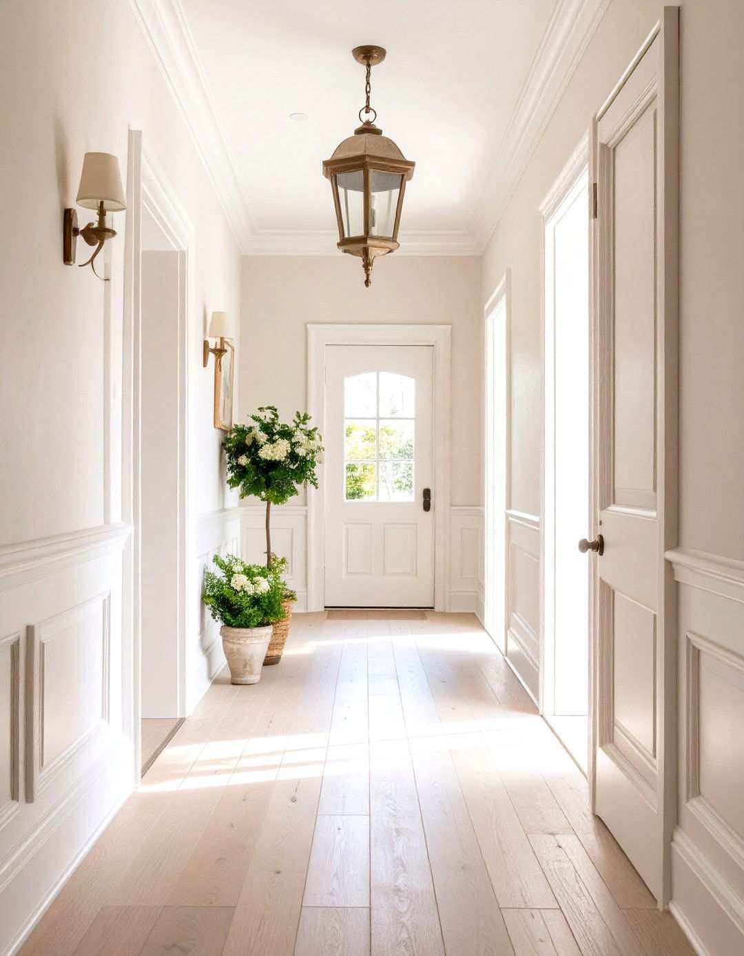 Navajo White Hallway Design - 24 Off-white Paint Colors for Room