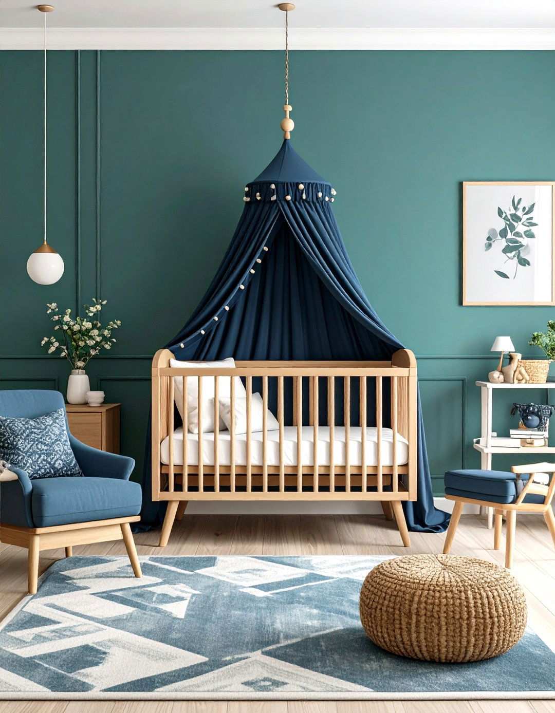 Navy and Sage Combination - 24 Sage Green Nursery Ideas