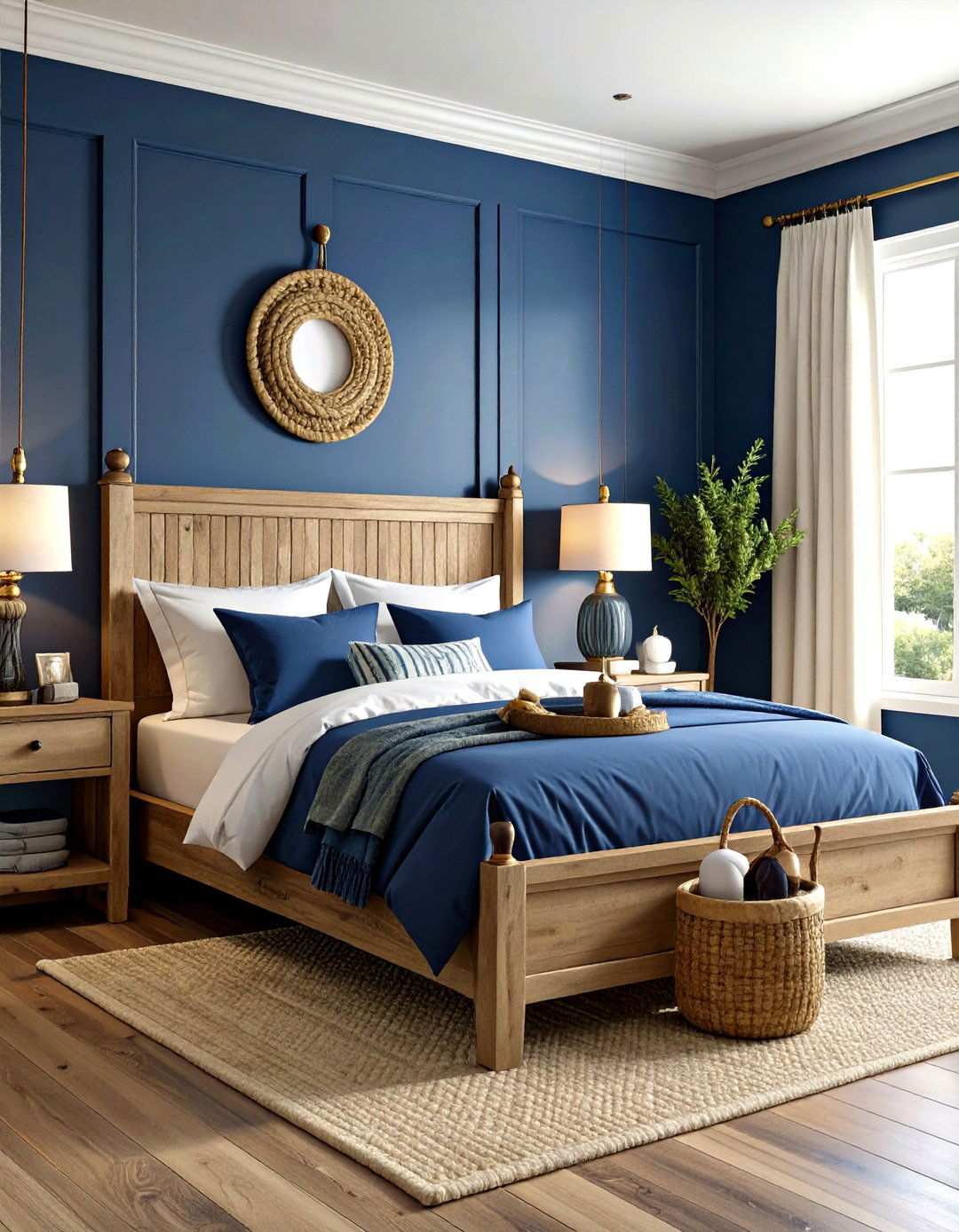 Navy Blue Nautical Bedroom Theme - 24 Men's Bedroom Ideas